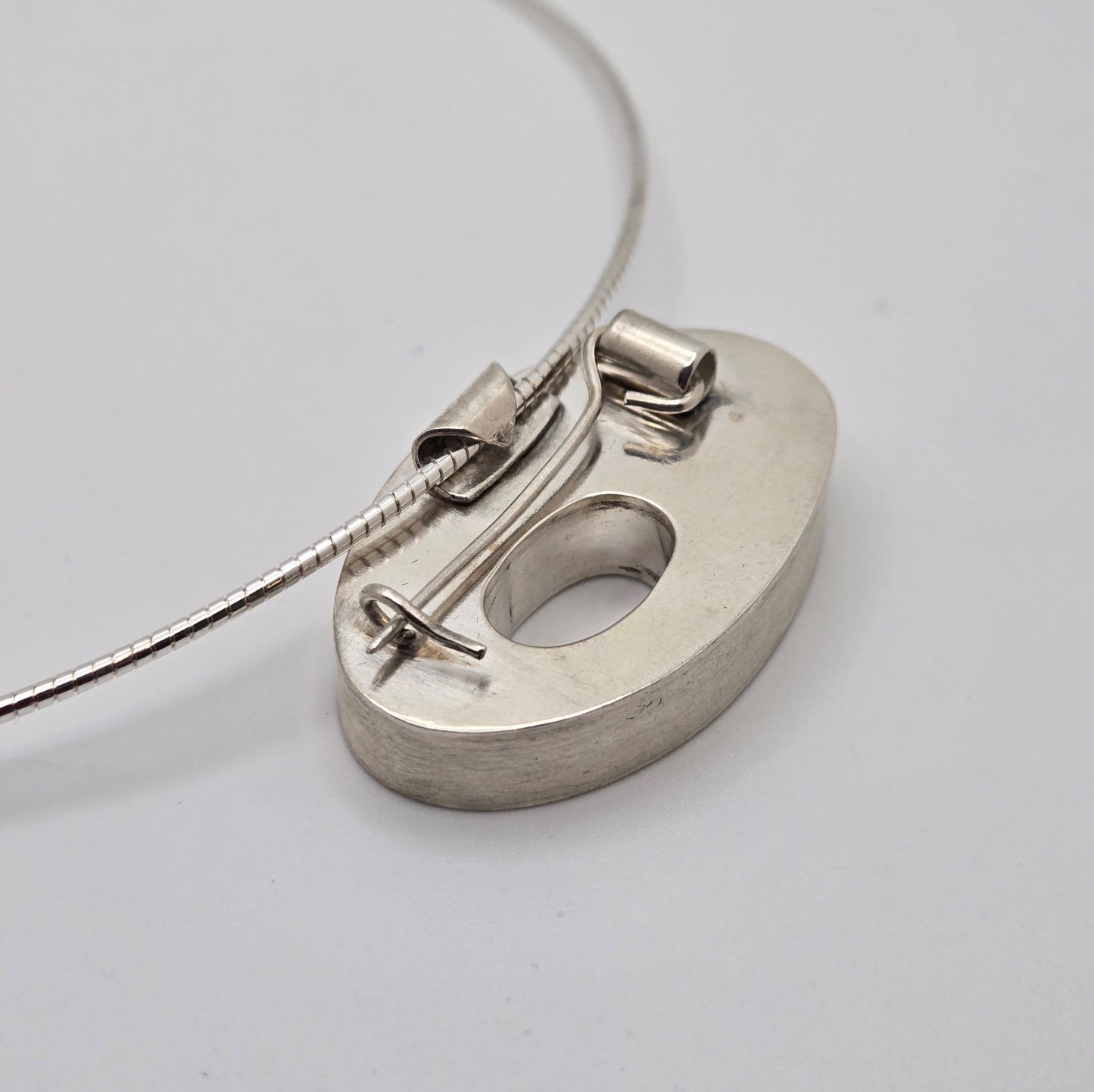 Argentium Silver Hollow Form Pendant/Brooch