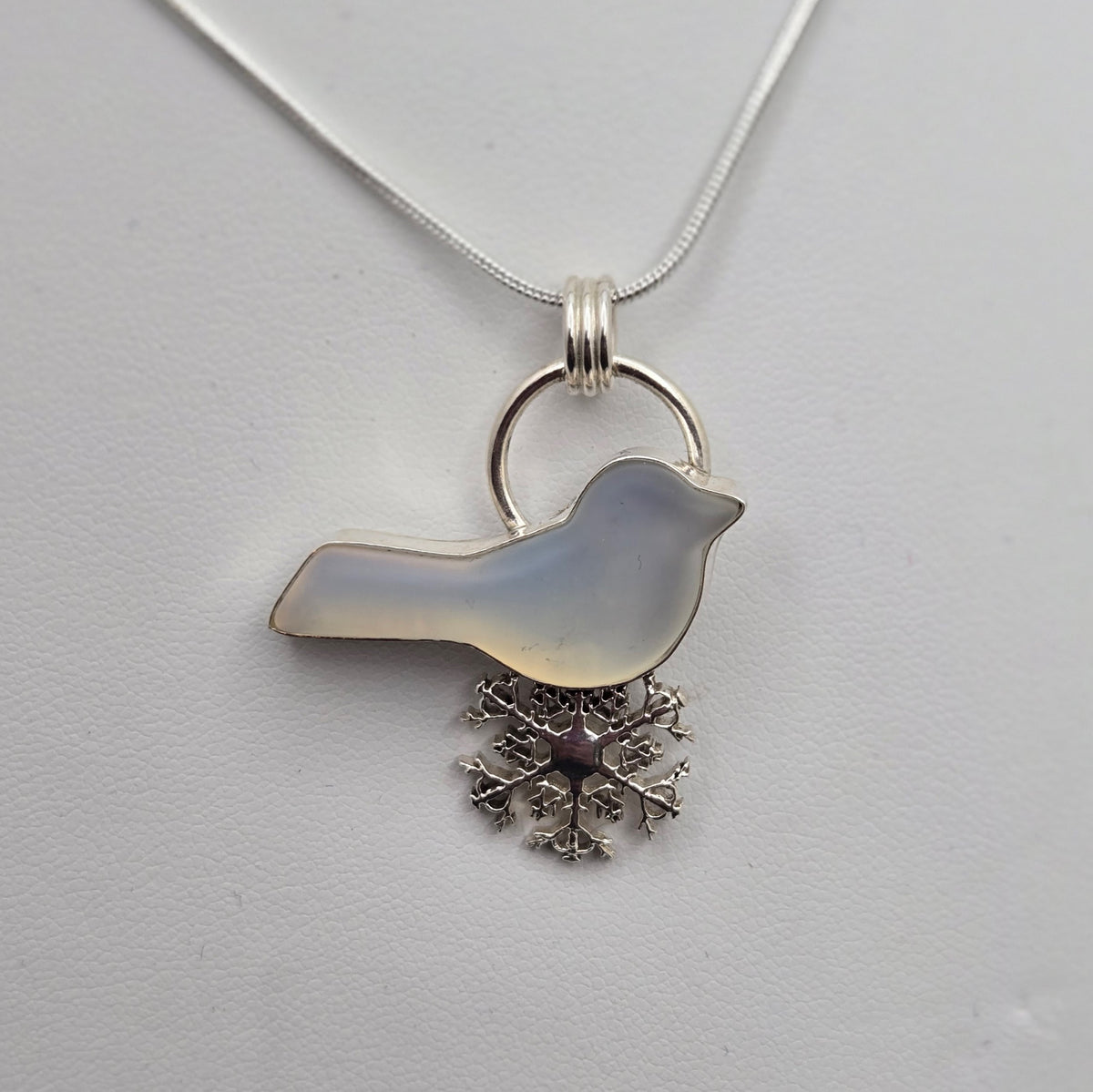 Opalite Snow Bird Necklace