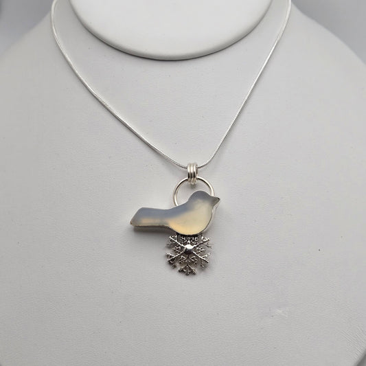 Opalite Snow Bird Necklace