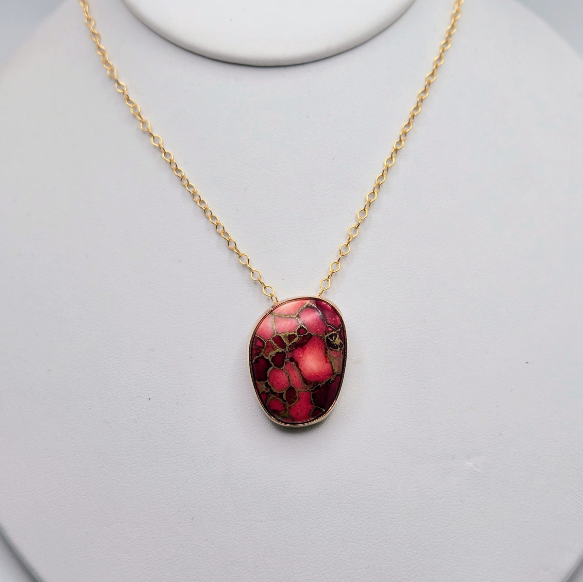 Crimson Mojave Turquoise Necklace