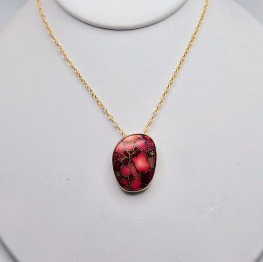 Crimson Mojave Turquoise Necklace