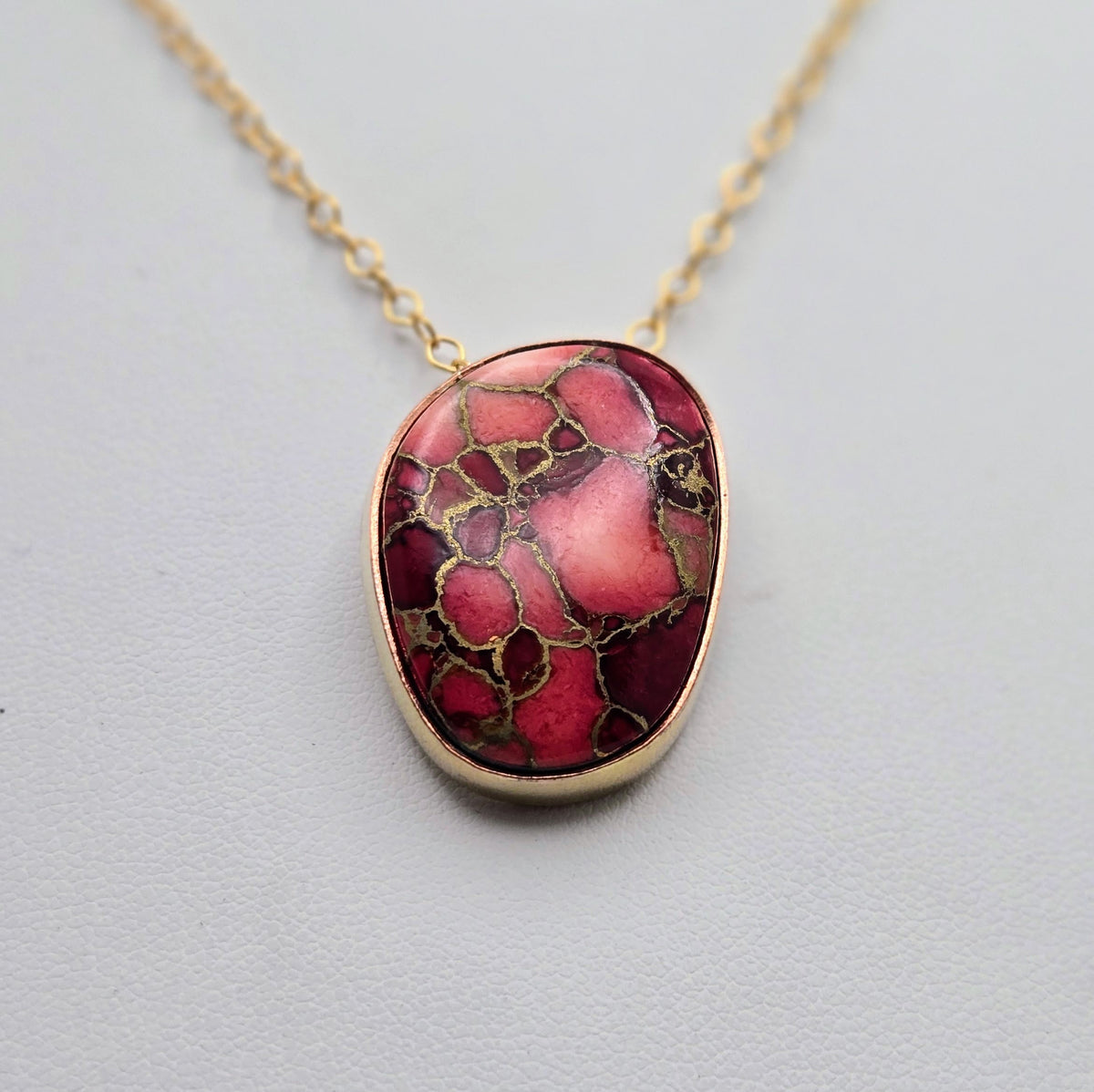 Crimson Mojave Turquoise Necklace