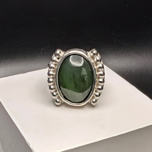Deep Green Jade Ring