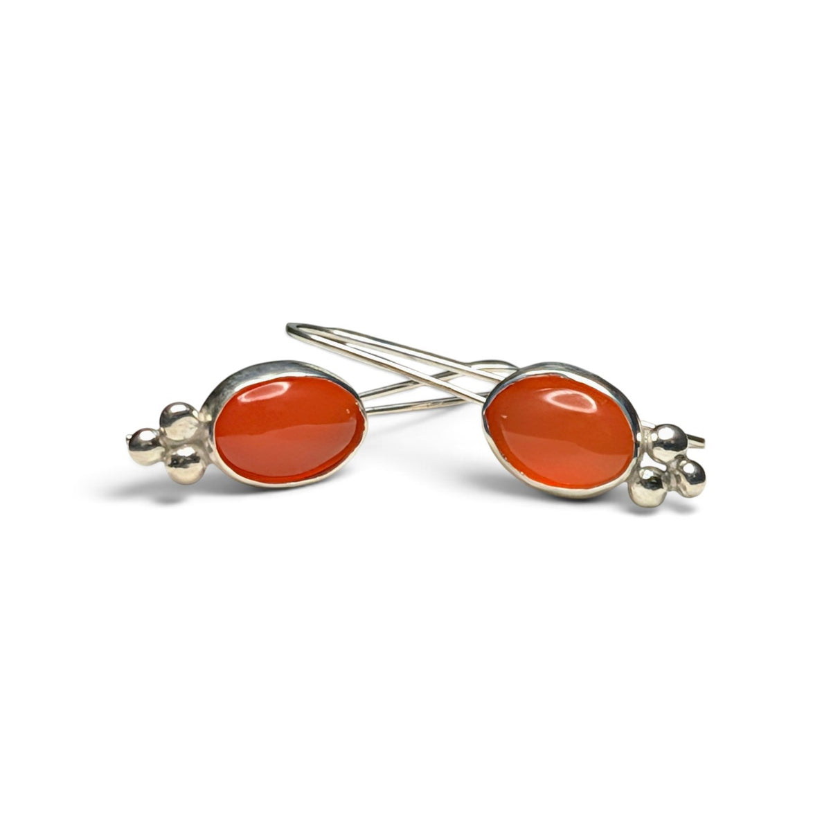 Orange Chalcedony Earrings