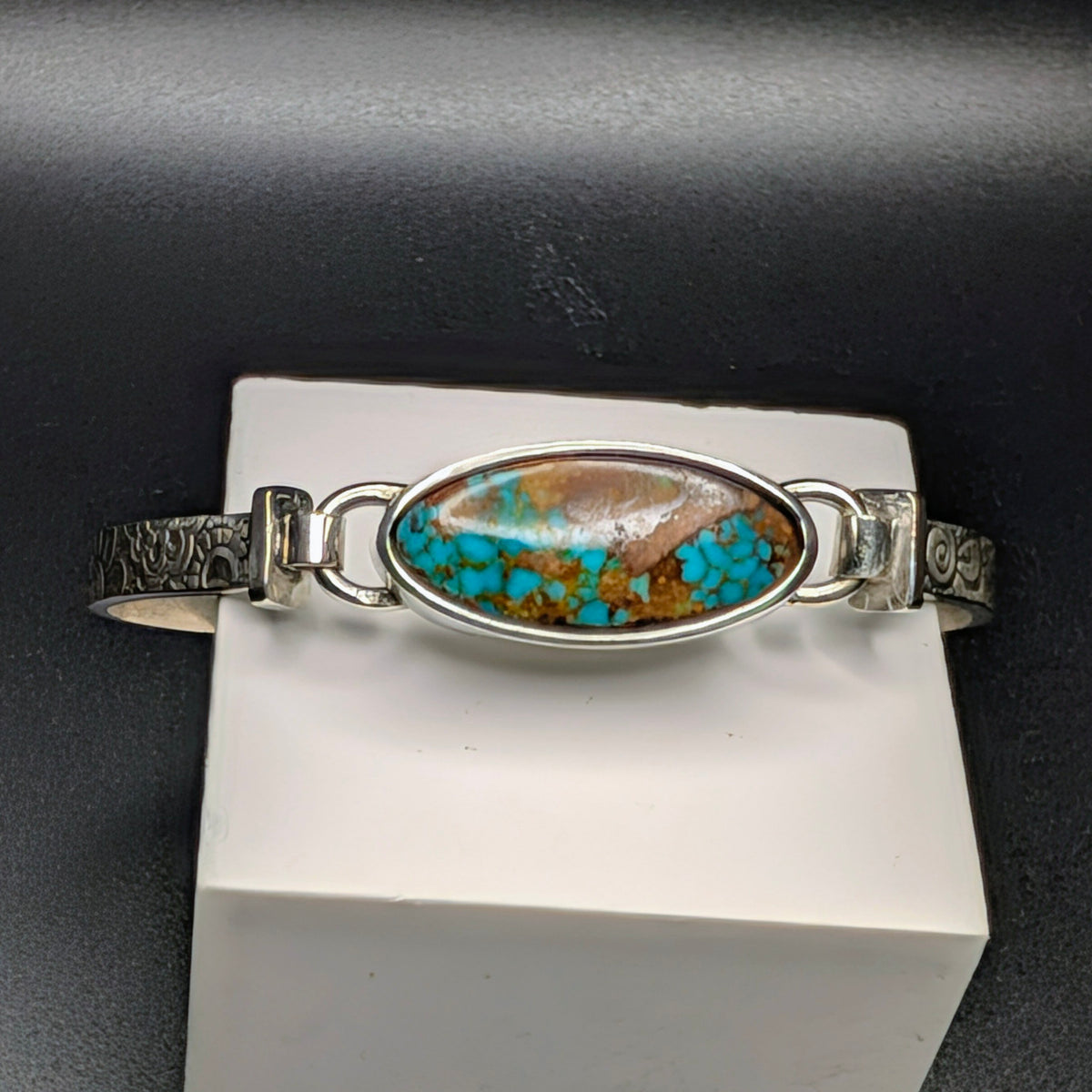 Tyrone Turquoise Tension Cuff