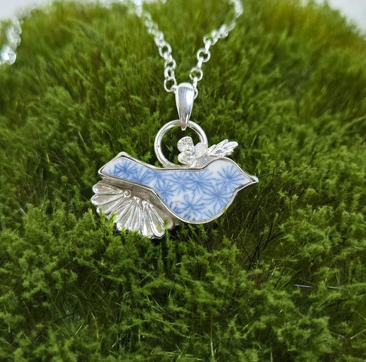 Sweet Ceramic Bird Pendant