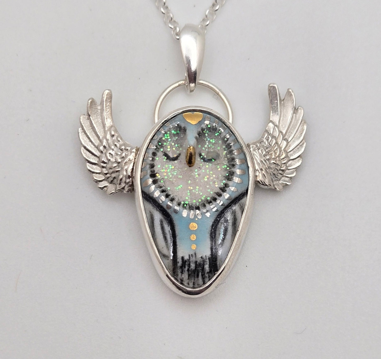 Porcelain Owl Pendant